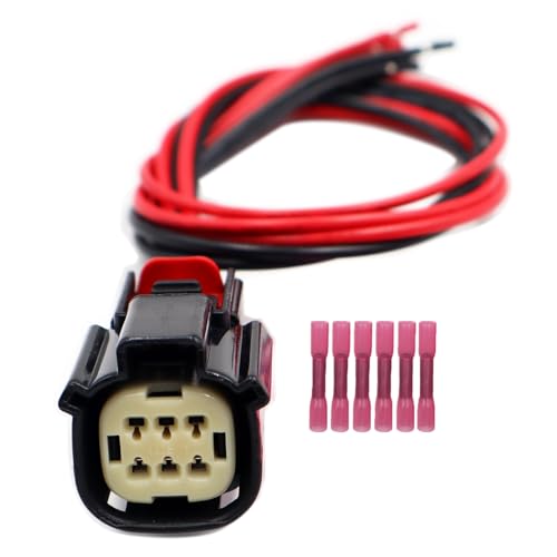 LIZAPUS 6-Pin Tail Lamp Tail Light Connector Pigtail Compatible with Dodge Challenger 2015-2023 68419751AB Pigtail Plug Wiring Harness - Image 1