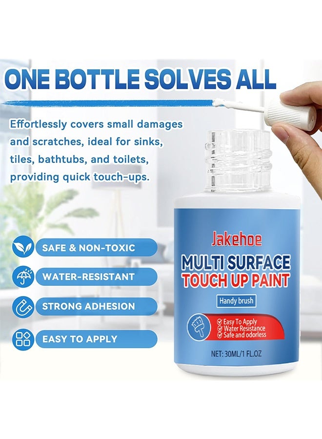Jakehoe Multi Surface Touch Up Paint, White Touch Up Paint, Multi Surface Touch Up Paint Pen, Quickly Repairs for House Minor Chips, Walls, Wood, Interior and Exterior Satin Enamel Paint 30ml - Image 4