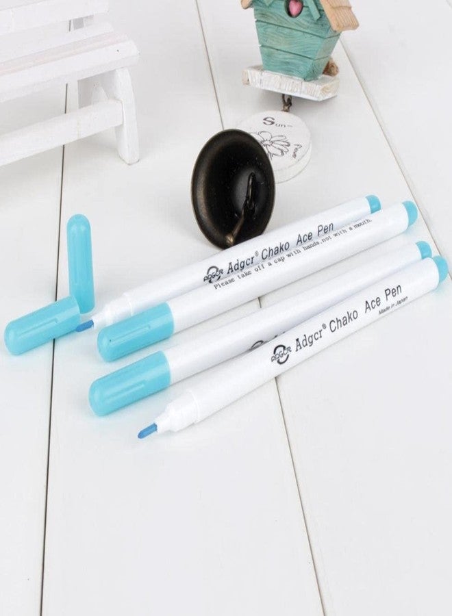Jasol Water Erasable Pen Water Erasable Ink Pens 1Mm Fabric Markers Air Erasable Pen/Water Soluble Pens For Fabric Cloth-Blue Set Of 3,micro - Image 5