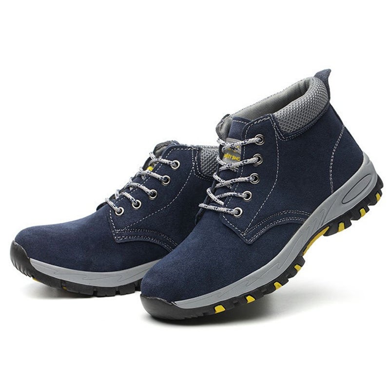 Summer Safety Protection Shoes Men'S Cowhide Welding Shoes Anti-Smashing Anti-Piercing Safety Work Shoes Lightweight Wear-Resistant - Image 3