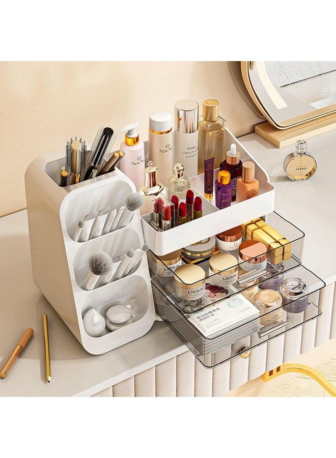 Furret Creative Combination Cosmetic Storage Rack Oblique Desktop Storage Cabinet Cute Girl Style Large Capacity Partition Storage Luxurious Look Modern Design - Image 5