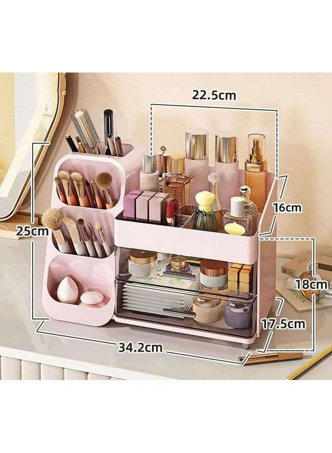 Furret Creative Combination Cosmetic Storage Rack Oblique Desktop Storage Cabinet Cute Girl Style Large Capacity Partition Storage Luxurious Look Modern Design - Image 2