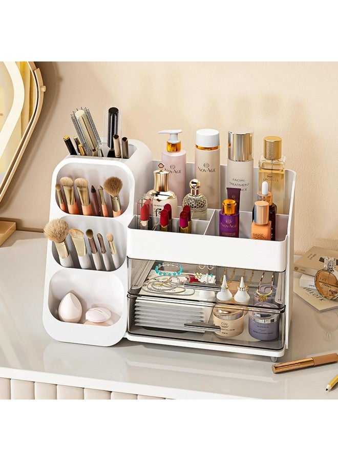 Furret Creative Combination Cosmetic Storage Rack Oblique Desktop Storage Cabinet Cute Girl Style Large Capacity Partition Storage Luxurious Look Modern Design - Image 4
