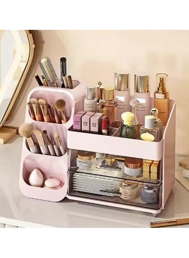 Furret Creative Combination Cosmetic Storage Rack Oblique Desktop Storage Cabinet Cute Girl Style Large Capacity Partition Storage Luxurious Look Modern Design - Image 1