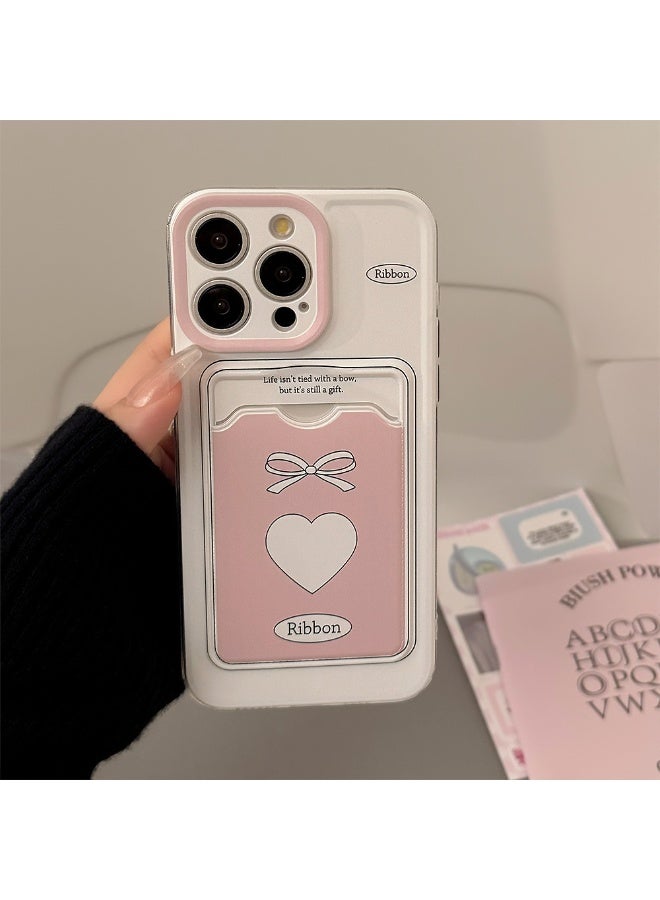 NIBEMINENT Love Inspired Pink And White Knots Protective TPU Case Cover For iPhone 17, Clear - Image 1