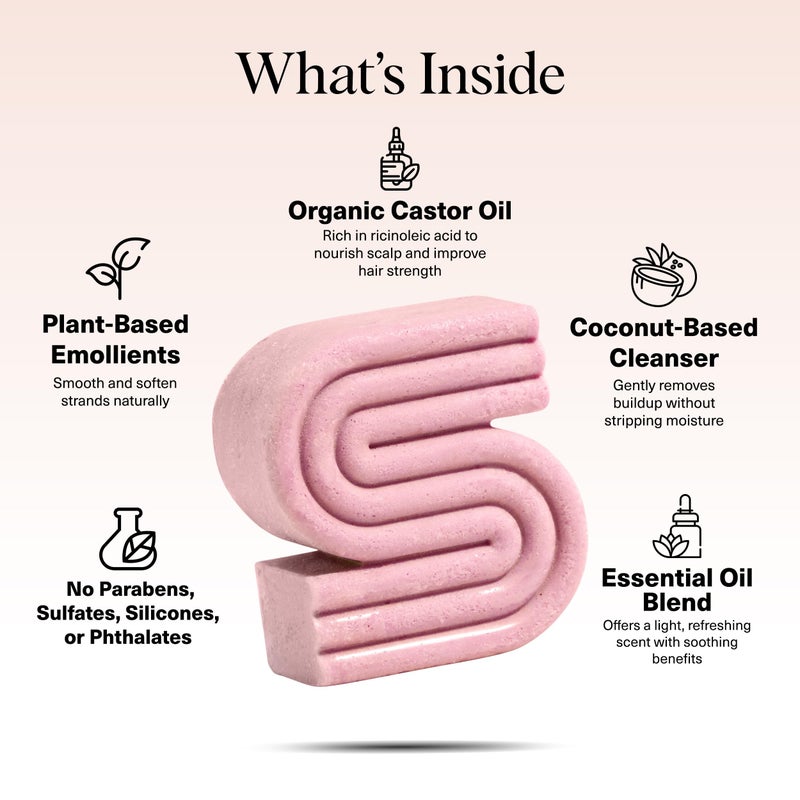 Kitsch Castor Oil Shampoo Bar Soap - Hydrating & Moisturizing Hair Care - Organic Castor Oil Solid Shampoo for Hair Growth & Scalp Nourishment - Silicone & Paraben-Free, Vegan, Made in USA - 3.2oz - Image 5