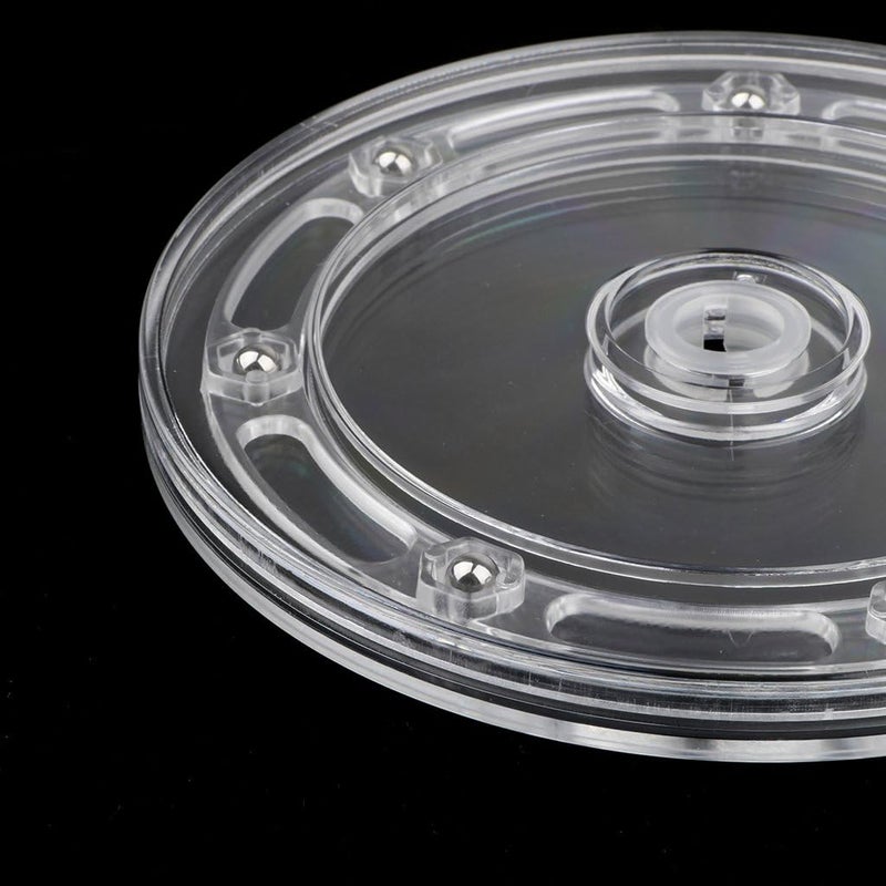 klarako Acrylic Turntable Rotary Jewelry Display Disc Plate - 3''/4''/5''/5.5''/6'' - Clear, 6inch - Image 5