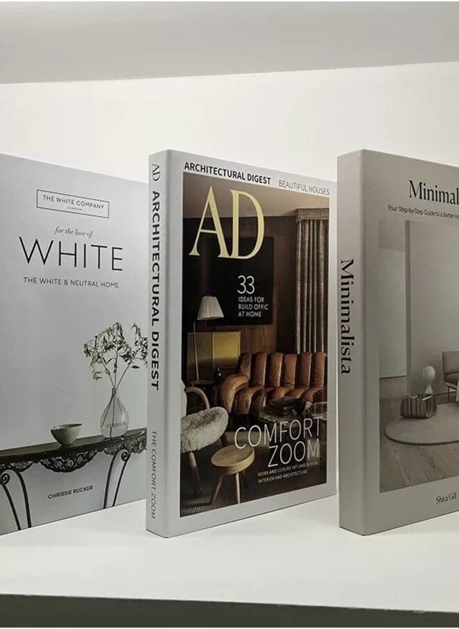 ماركة غير محددة - كتاب ديكور خالي من الورق زينة للمكتب وغرفة المعيشة ولمعارض أشكال ومقاسات مختلفة - Image 1