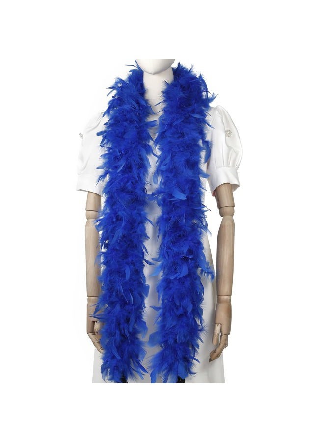 Larryhot Royal Blue Feathers Boa - 45g 2 Yards Boas for Adults,Wedding Centerpieces,Concert,Christmas Tree and Party Home Decoration(45g-RoyalBlue) - Image 1