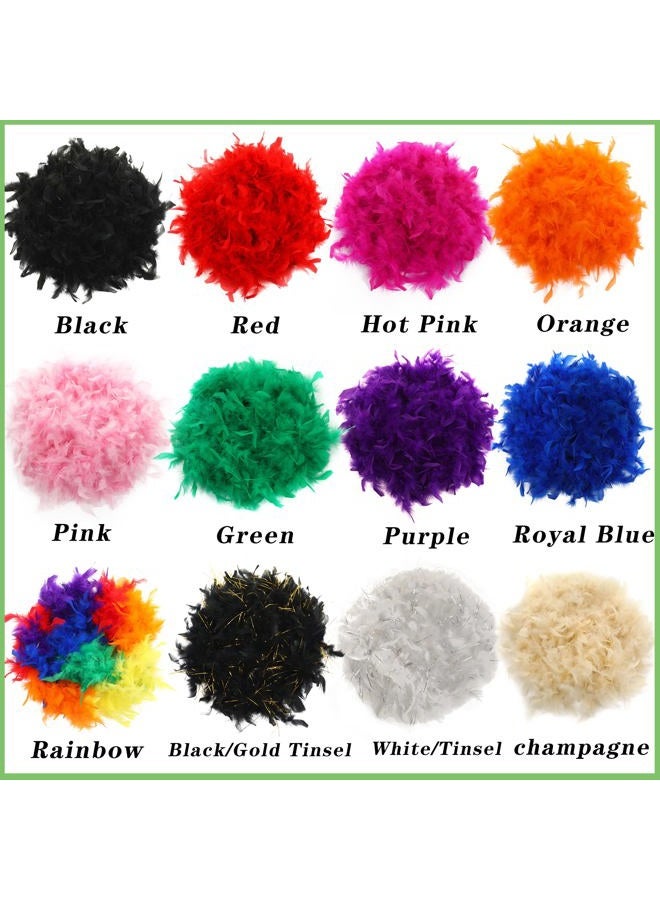 Larryhot Royal Blue Feathers Boa - 45g 2 Yards Boas for Adults,Wedding Centerpieces,Concert,Christmas Tree and Party Home Decoration(45g-RoyalBlue) - Image 5