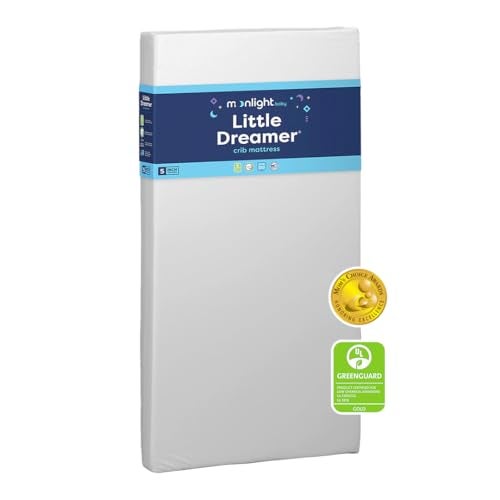 Moonlight Slumber Little Dreamer Crib Mattress Firm Dual Sided Standard Size Waterproof 5in