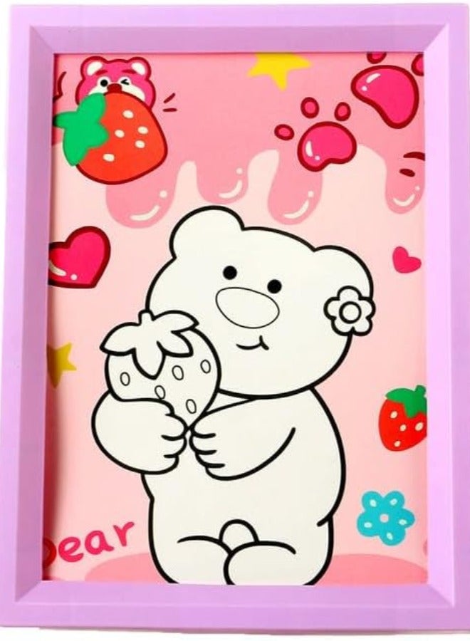 6 Watercolor Drawing Frame and Brush for Kids  - Image 1