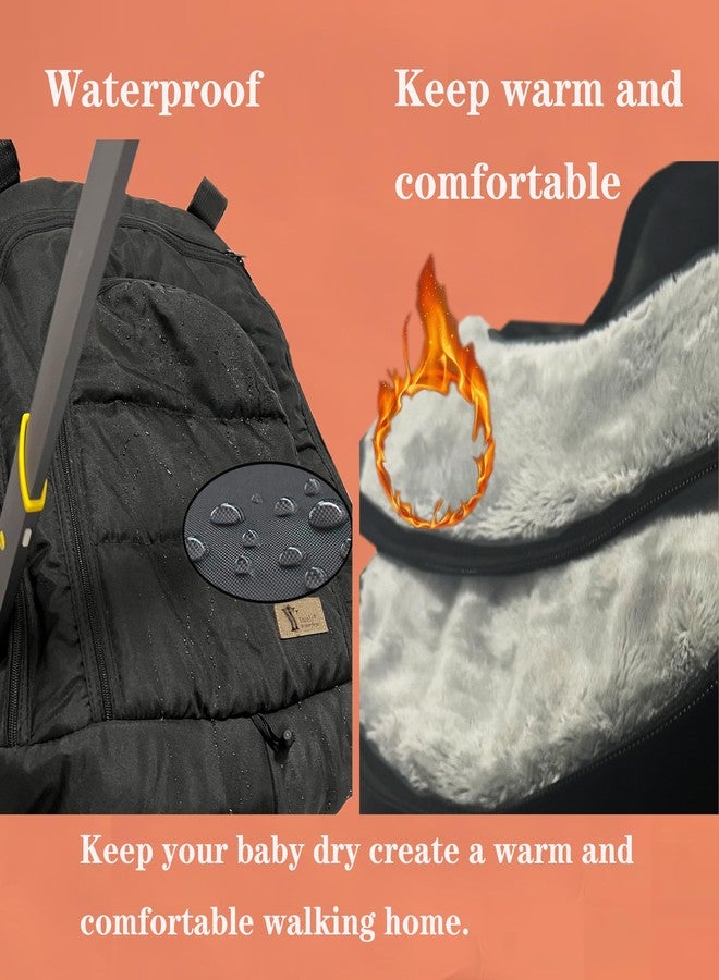 Yazely Car Seat-Covers for Babies Winter - Heavy-Warm Baby Car Seat Cover for Boy Girl Cold Weather Shield Protection,Waterproof Covers Windproof Keep Baby Cozy with Earflap for More Breathable - Image 3