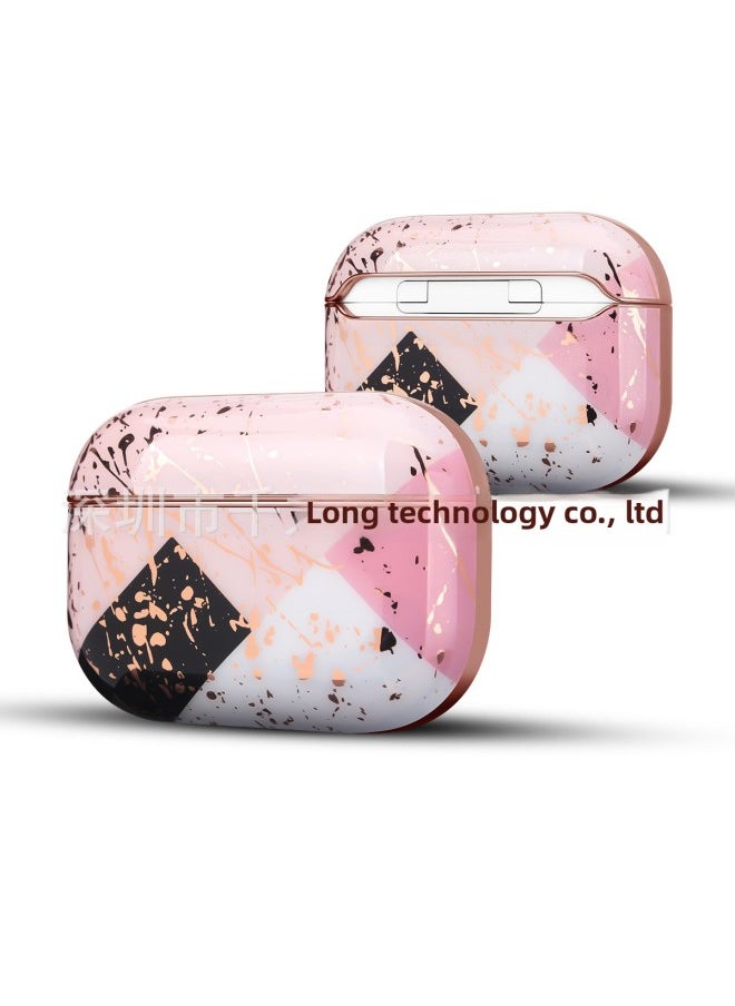 Generic - Bluetooth Earphone Case Electroplated Marble Airpods Protective Case For Airpods Pro Earphone Case In Stock-Color:PM12-Applicable Model:Airpods Pro - Image 1