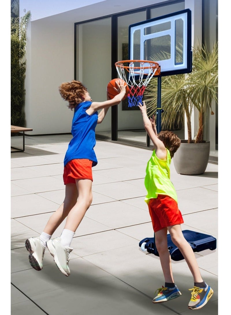 WALALLA Kids Adjustable Basketball Hoop Height 145-210 cm,Portable Basketball Goals for Kids Teenagers Youth and Adults with Stand and Backboard Wheels Fillable Base Great Indoor Outdoor Play - Image 2