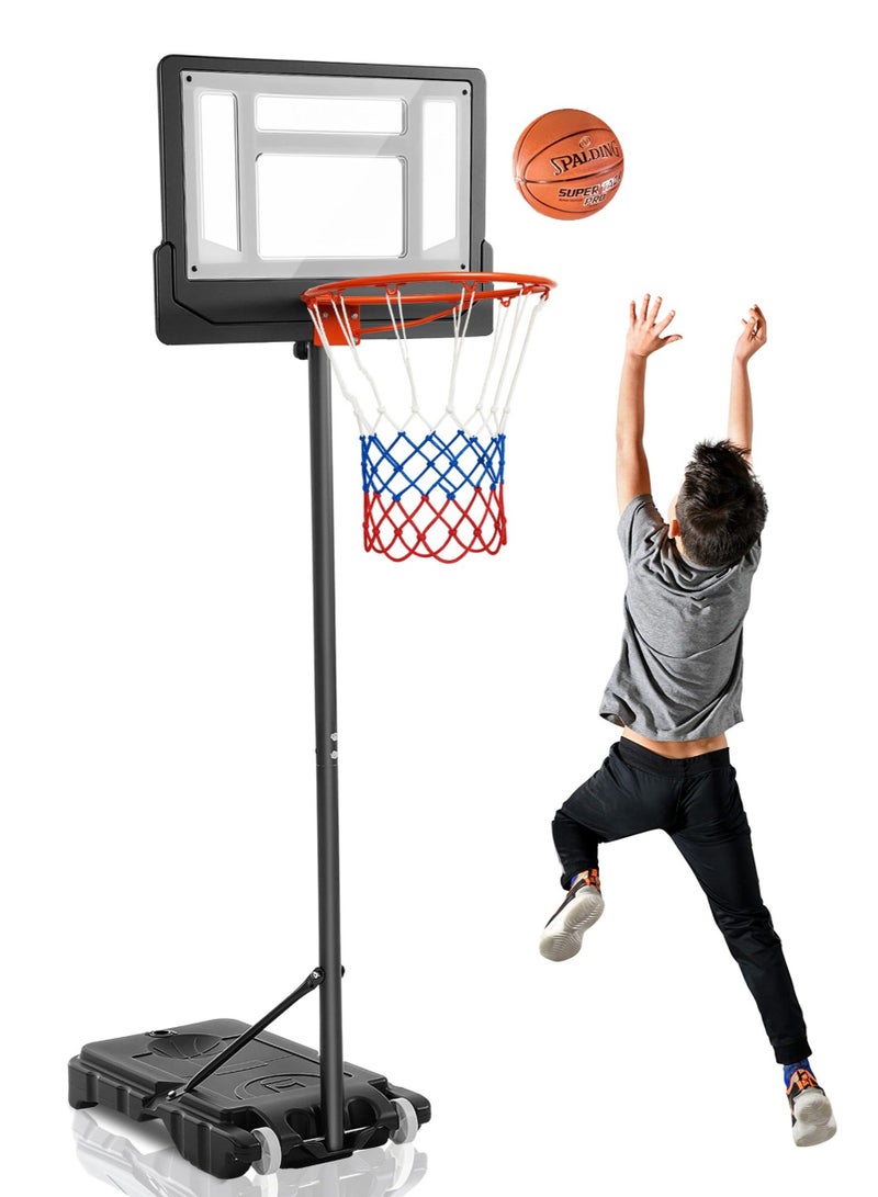 WALALLA Kids Adjustable Basketball Hoop Height 145-210 cm,Portable Basketball Goals for Kids Teenagers Youth and Adults with Stand and Backboard Wheels Fillable Base Great Indoor Outdoor Play - Image 1