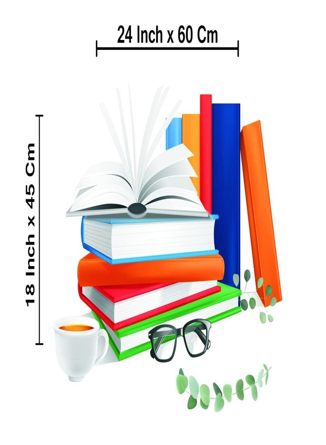 Sk Decals Bazar Book Wall Sticker for Library School Kids Room Decorative Decals Self Adhesive Vinyl Size 45x51_cm - Image 2