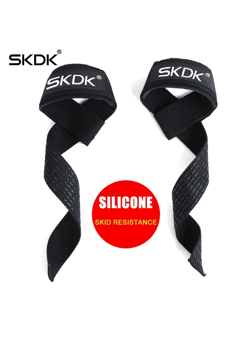 SKDK Non-Slip Silicone Lifting Straps, Straps for Gym, Weightlifting, Wristbands Gym Straps for Gym Women, Men, Weightlifting, Bodybuilding, Strength Training  - Image 1