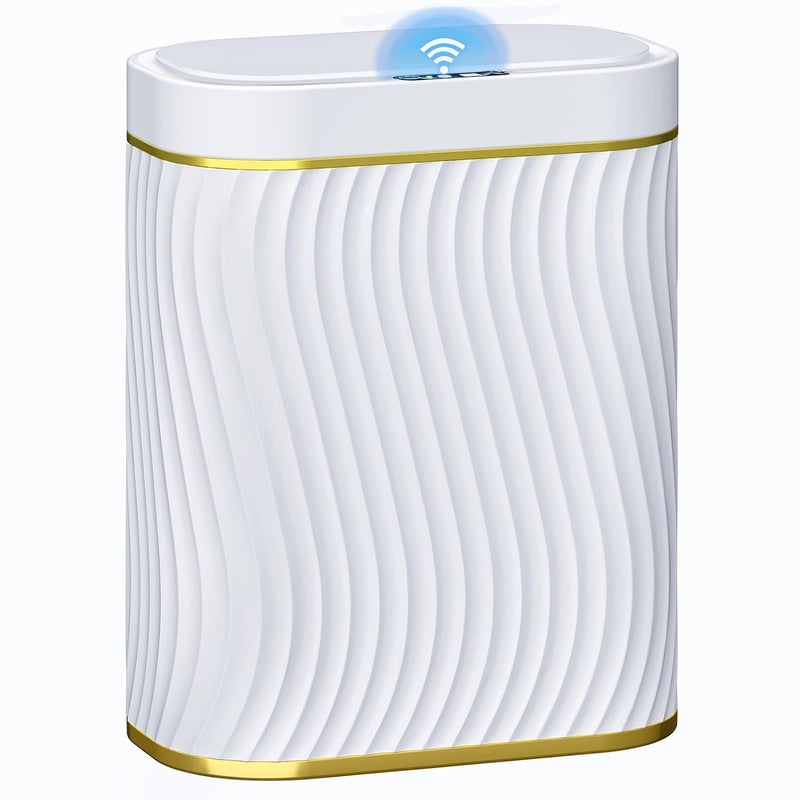 Ogikey Bathroom Small Trash Can with Automatic Touchless Lid, 2.6 Gallon Smart Garbage Can Narrow Waterproof Trash Bin for Bedroom, Office, Living Room - Image 1