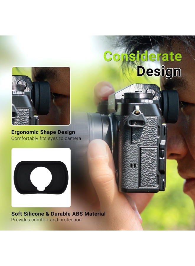 JJC Eyepiece Eyecup Eye Cup Viewfinder for Fuji Fujifilm X-T2 X-T1 X-T3 X-H1 GFX 50S Camera, Replaces Fuji Fujifilm EC-XT L Eyepiece - Image 3