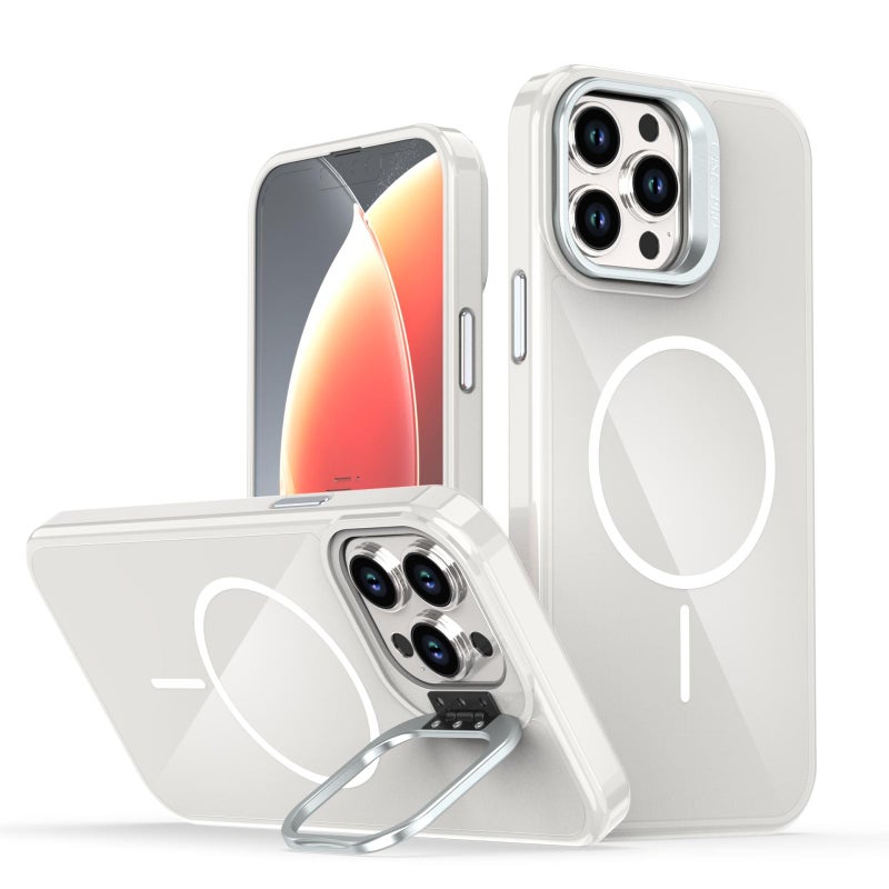 erorex For iPhone 13 Pro Max Bright Color Imitation Camera Bracket Magsafe Phone Case(Summit Stone) - Image 1