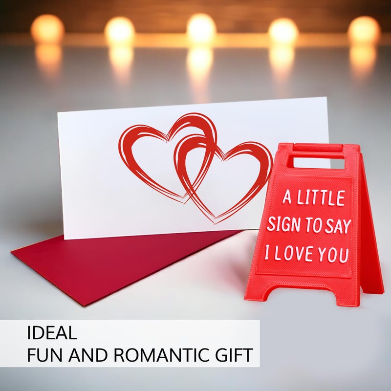 VELENTI Mini Sign Valentine's Decoration Anniversary Present - Plastic Desk Signs â€“ Solid Freestanding Block I Love You Sign - Fun Boyfriend - Birthday, Christmas, Wedding Gift for Girlfriend, Wife, Fiancee - Image 2