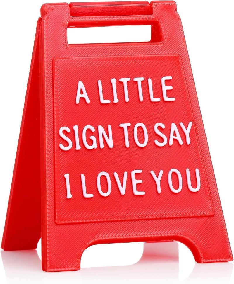 VELENTI Mini Sign Valentine's Decoration Anniversary Present - Plastic Desk Signs â€“ Solid Freestanding Block I Love You Sign - Fun Boyfriend - Birthday, Christmas, Wedding Gift for Girlfriend, Wife, Fiancee - Image 1
