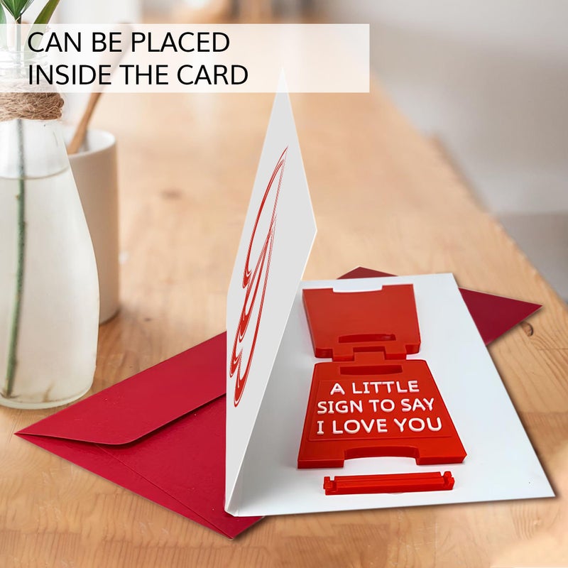 VELENTI Mini Sign Valentine's Decoration Anniversary Present - Plastic Desk Signs â€“ Solid Freestanding Block I Love You Sign - Fun Boyfriend - Birthday, Christmas, Wedding Gift for Girlfriend, Wife, Fiancee - Image 3
