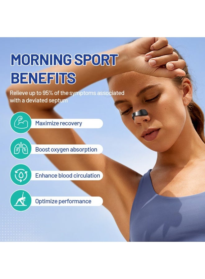 شرائط الموسع الأنفي المغناطيسي (أزرق، إمدادات لمدة 15 يوم) - الإغاثة الفورية للازدحام الأنفي، مساعدة التنفس الطبيعية لتحسين النوم - Image 3