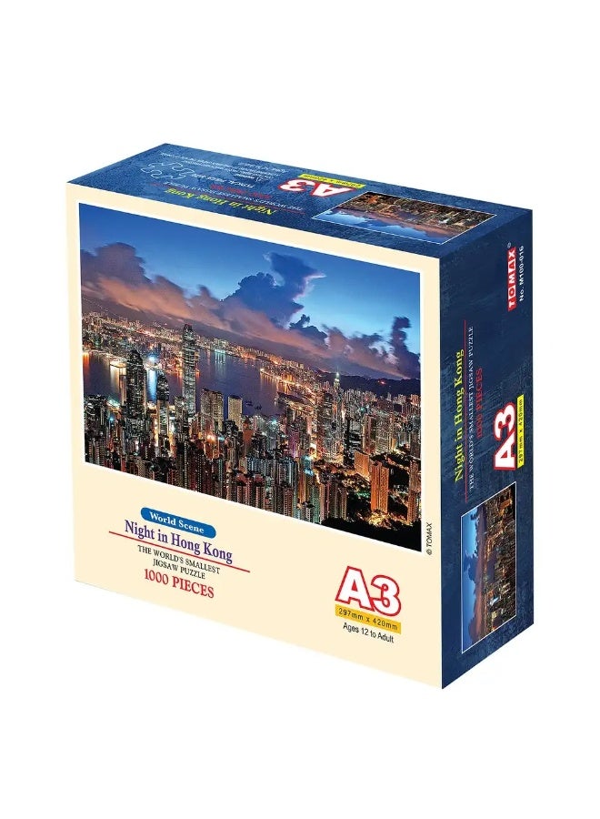 TOMAX Night In Hong Kong Mini Puzzle 1000 Pieces - M100-016 - Image 1