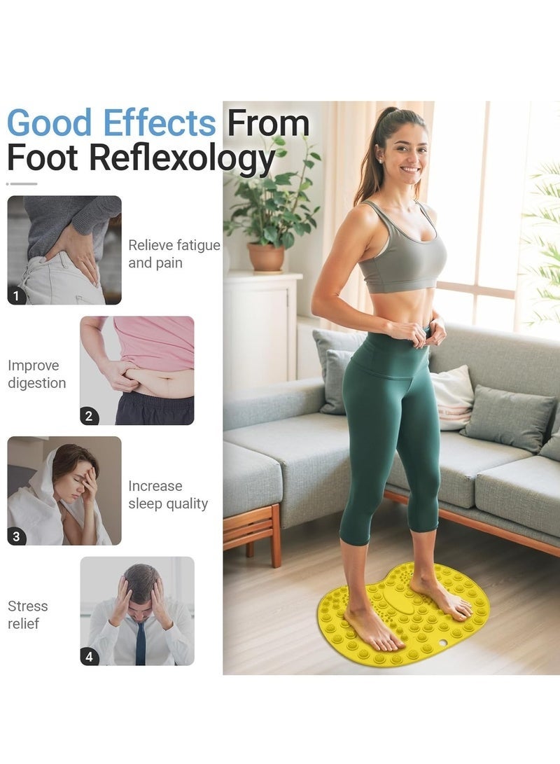 YelaJoy Foot Massage Mat, Foot Reflexology Mat with Magnetic Therapy, Foot-Shaped Acupressure Mat for Feet Relaxation, Standing Desk Mat Pressure Point Mat for Pain, Fatigue and Stress Relief (Blue) - Image 5