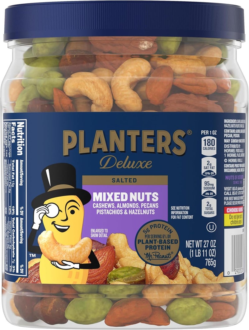 Planters Deluxe Salted Mixed Nuts Canister - 27 oz - Image 1