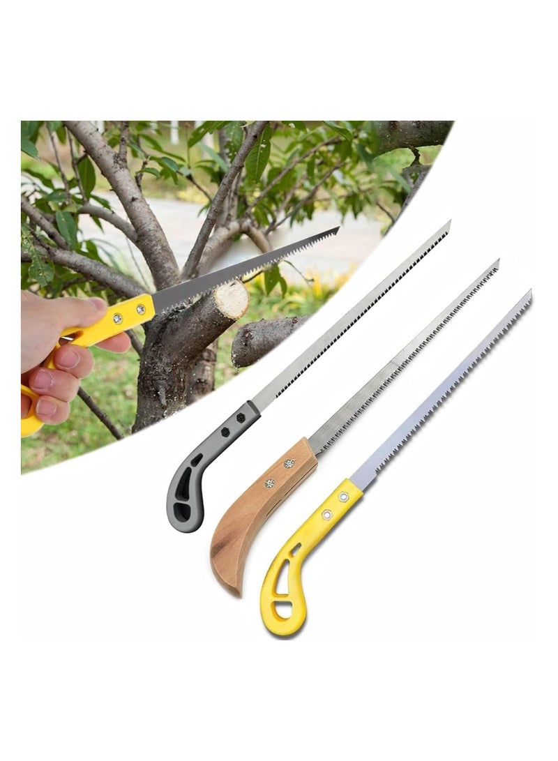 SYOSI منشار يدوي محمول خارجي 9 بوصة، منشار صغير مصنوع من الصلب ذو شفرتين متينتين للقص، البقاء على قيد الحياة، البستنة، الاستخدام المنزلي، 3 قطع، منشار يدوي خفيف الوزن لمشاريع التخييم و الأعمال اليدوية - Image 1