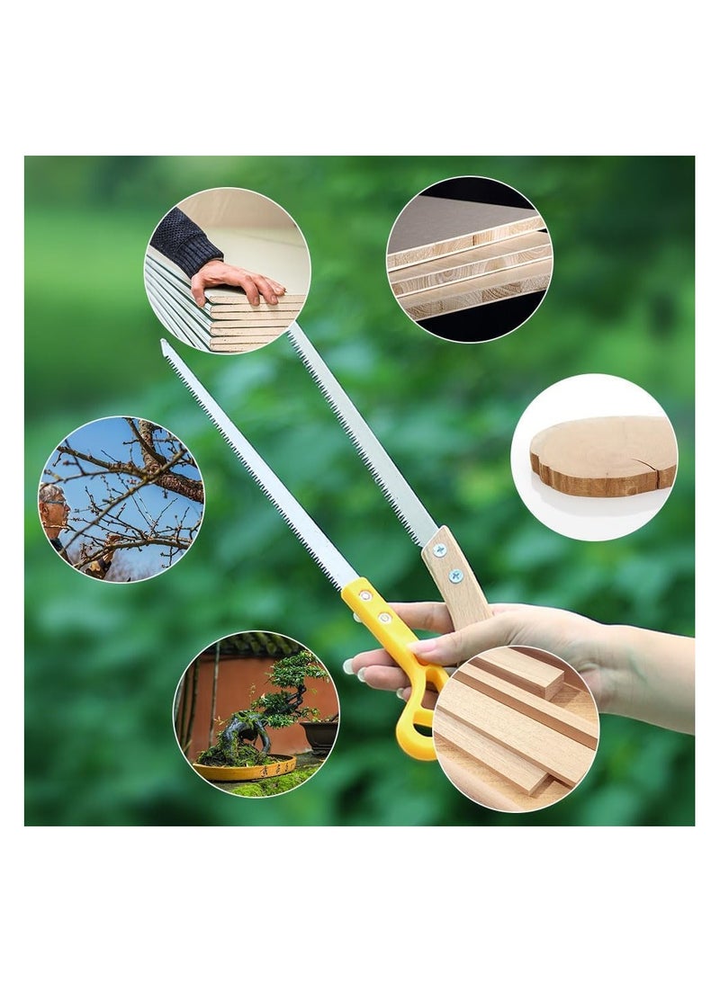 SYOSI منشار يدوي محمول خارجي 9 بوصة، منشار صغير مصنوع من الصلب ذو شفرتين متينتين للقص، البقاء على قيد الحياة، البستنة، الاستخدام المنزلي، 3 قطع، منشار يدوي خفيف الوزن لمشاريع التخييم و الأعمال اليدوية - Image 4