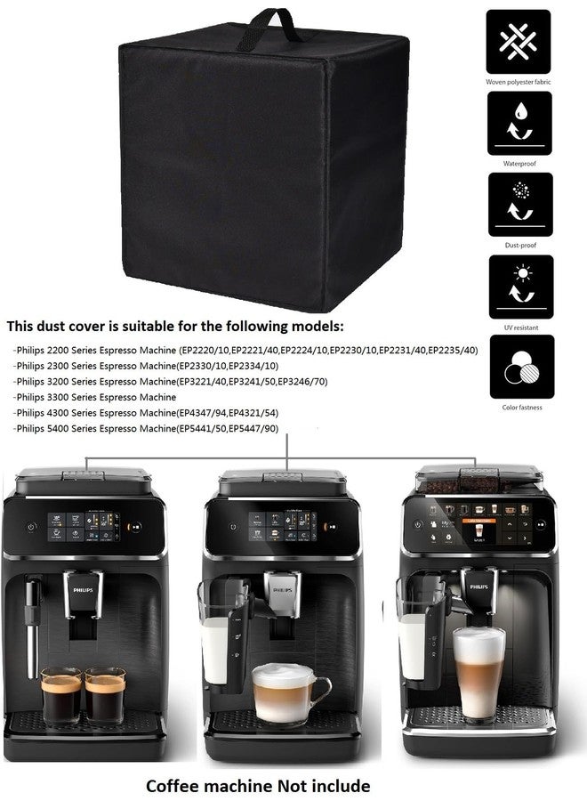 AF-WAN Espresso Machine dust Cover caps Waterproof,Compatible With Philips 2200/2300/3200/3300/4300/5400 Series Espresso Machine (Black), Suitable - Image 2
