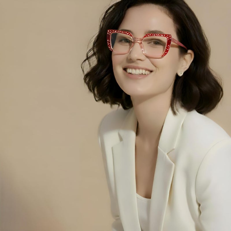 PERKEY Store PERKEY Bold Collection | Blu Cut & Antiglare Computer Eyeglasses | Full Rim Square Shape | For Women | Medium | OPTL0020 - Image 2