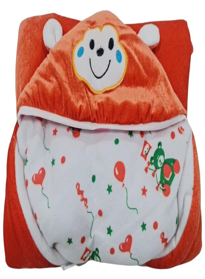 First Kick بطانيات فيرست كيك للأطفال حديثي الولادة، عبوة من أغطية الأطفال فائقة النعومة، مصنوعة من المخمل المتين، تُستخدم ككيس نوم للأطفال الرضع من الجنسين (66 سم × 66 سم، من 0 إلى 6 أشهر)، لون برتقالي - Image 3