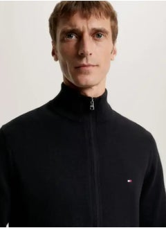 TOMMY HILFIGER Cotton Cashmere Zip-Thru Cardigan  - Image 3