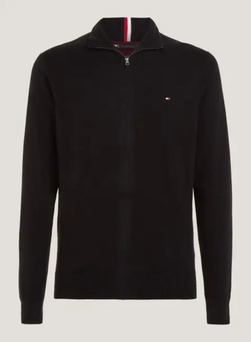 TOMMY HILFIGER Cotton Cashmere Zip-Thru Cardigan  - Image 4