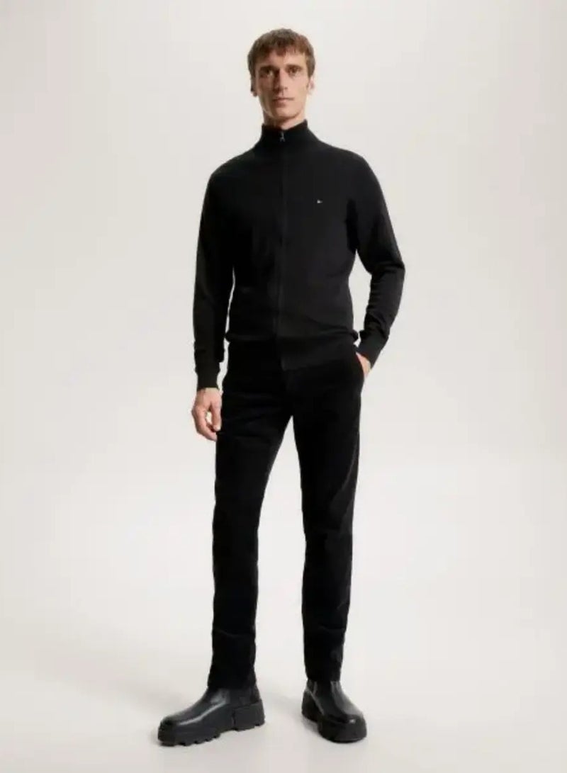 TOMMY HILFIGER Cotton Cashmere Zip-Thru Cardigan  - Image 1