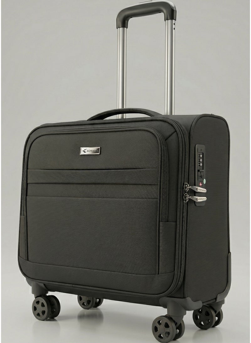 سونادا - حقيبة طيار بوليستر 17T فاخرة - حقيبة أعمال بعجلات مع قسم للكمبيوتر المحمول - Image 1