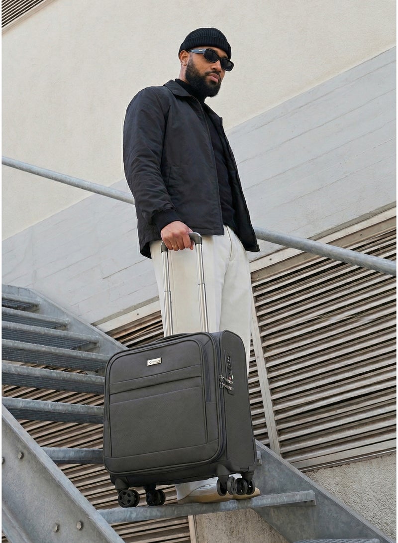 سونادا - حقيبة طيار بوليستر 17T فاخرة - حقيبة أعمال بعجلات مع قسم للكمبيوتر المحمول - Image 3