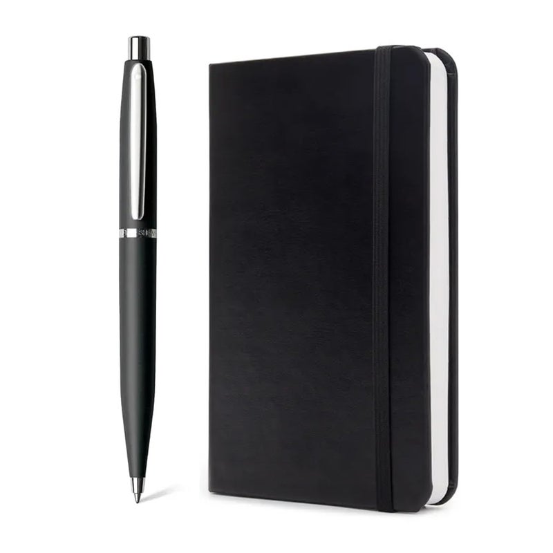 SHEAFFER Pen Sheaffer Vfm 9405 Matte Black With Chrome Plated Trims Bp With A6 Notebook - Image 1