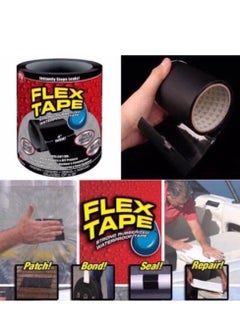 FLEX TAPE Fiberfix Waterproof Rubberized Flexible Pipe Tape Black 