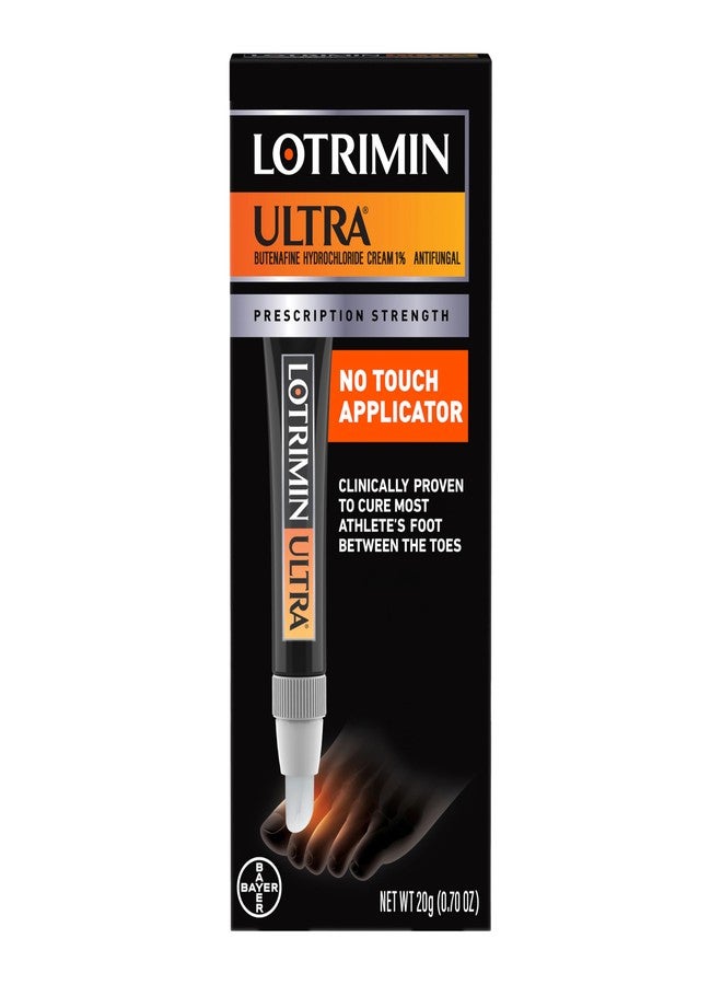 Lotrimin لوتريمين ألترا مع جهاز تطبيق بدون لمس، كريم علاج قدم الرياضي لمدة 1 أسبوع. قوة وصفة بيوتينافين هيدروكلوريد 1%، يعالج معظم قدم الرياضي بين الأصابع، مضاد للفطريات، 0.7 أونصة (20 جرام)  - Image 1