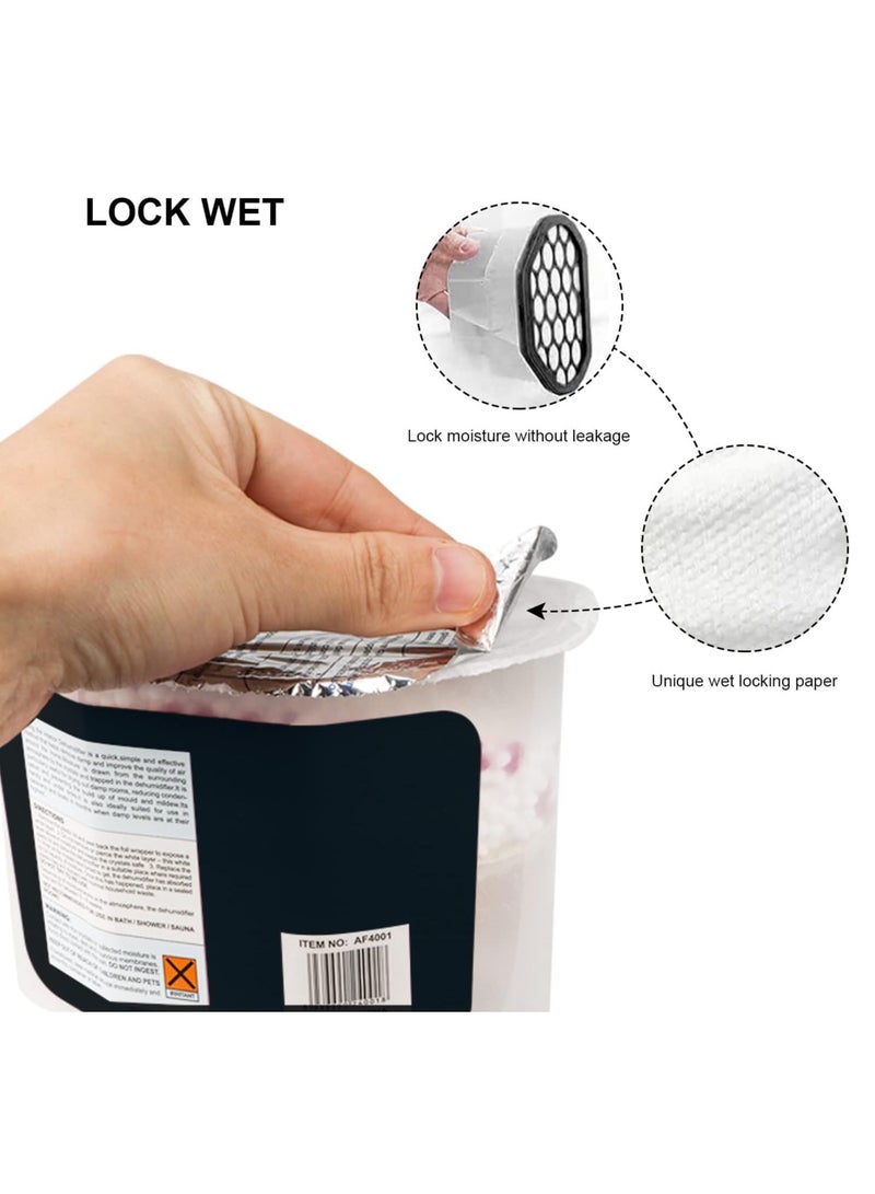 TYCOM Moisture Absorber Boxes Set 4Pack Fragrance Free Dehumidifier for Closet Kitchen Study and Bathroom 600ml Each Humidity Absorber 4 Pack. - Image 3