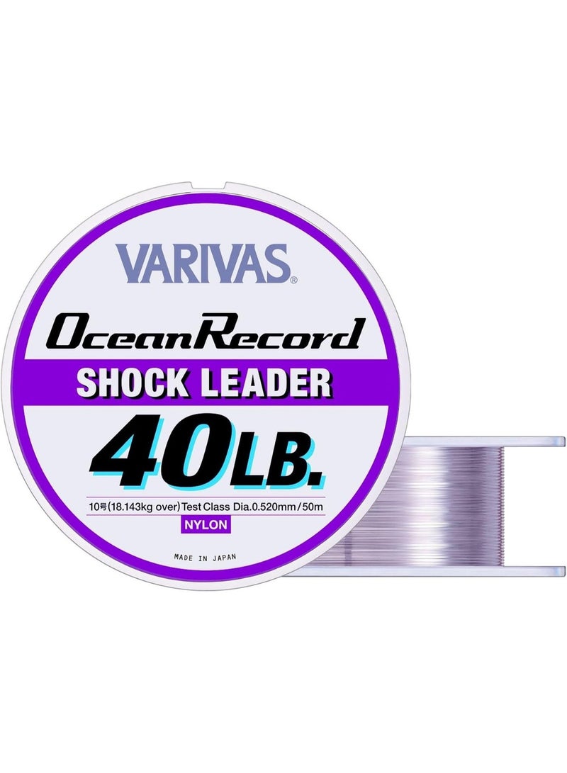 VARIVAS Ocean Record Shock Leader Nylon Fishing Line, 50m , 35lb to 300lb Test Leader Line, for Casting, Jigging, Trolling - Image 2