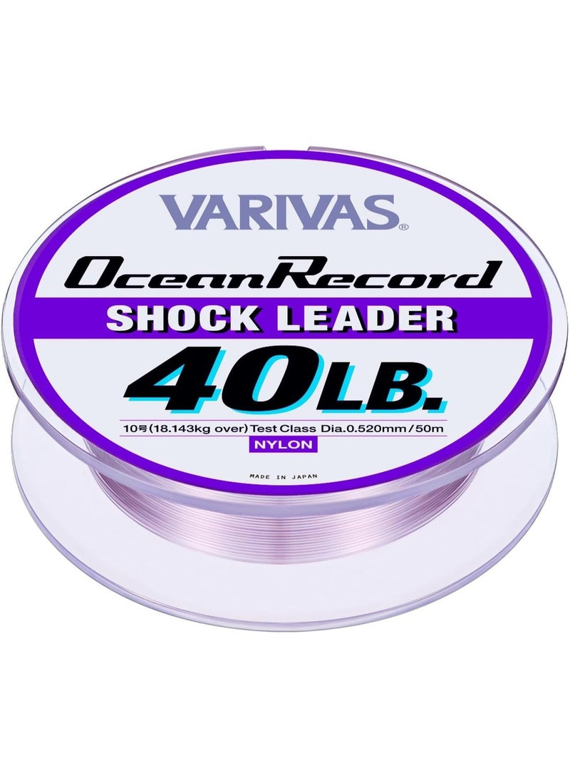 VARIVAS Ocean Record Shock Leader Nylon Fishing Line, 50m , 35lb to 300lb Test Leader Line, for Casting, Jigging, Trolling - Image 3