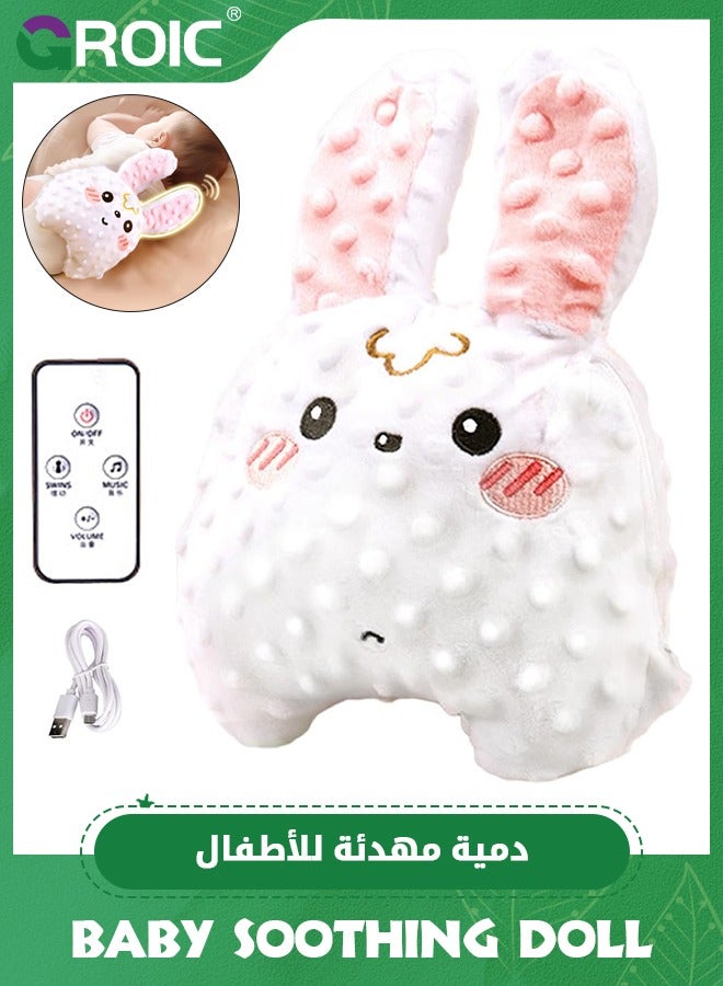 GROIC Electric Baby Soothing Plush Doll with Remote Control, 6 Lullabies, Simulated Fetal Sounds, 3 Modes, Baby Patting To Sleep Artifact, Baby Anti-Startle Pressure Stuffed, Baby Sleep Soothers - Image 1