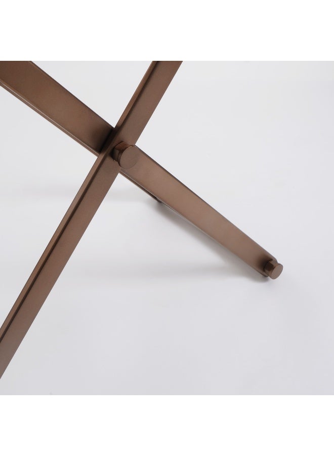 Homez Butler Table With Wood Base And Steel Leg 68*45*57Cm - Image 4